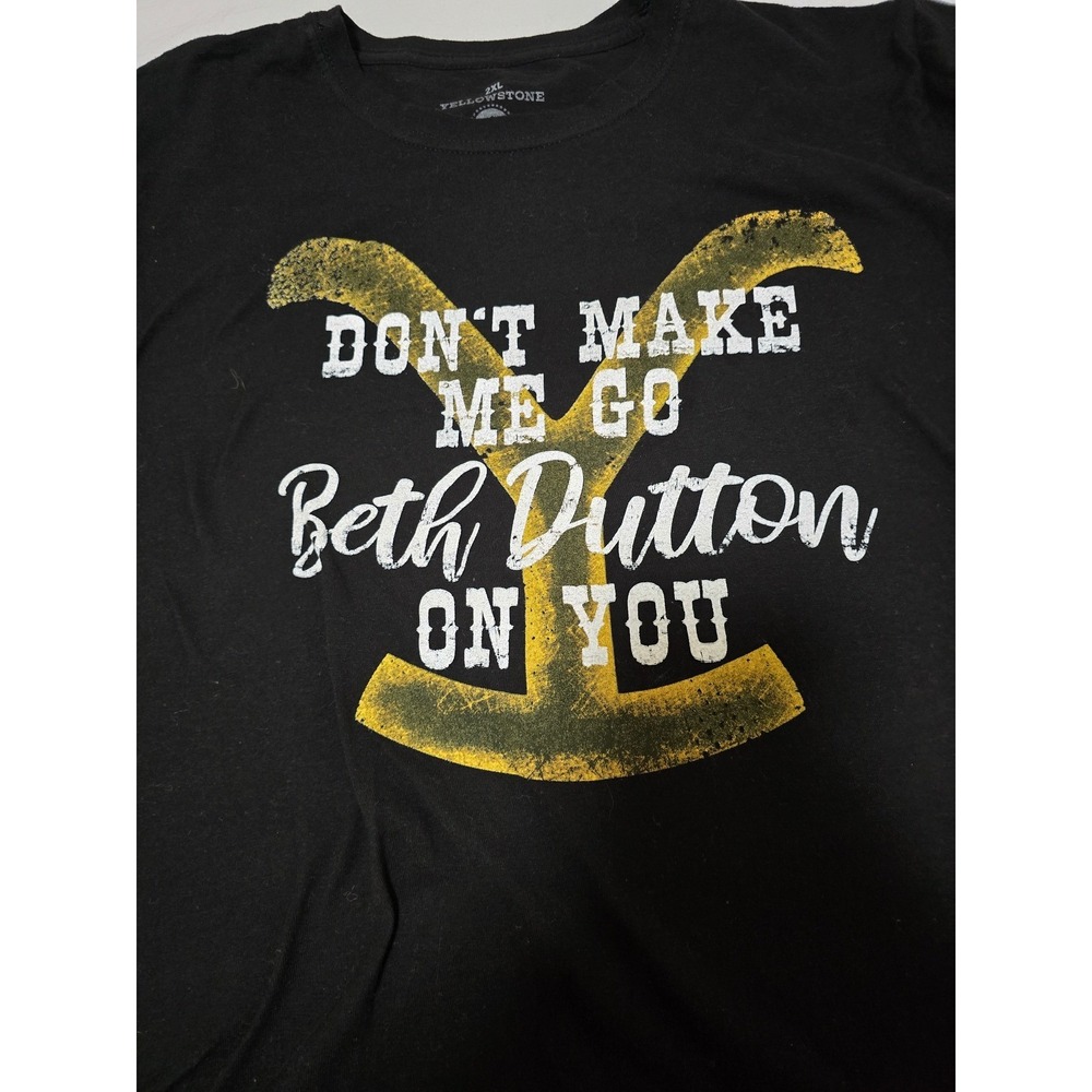 Yellowstone‎ Beth Dutton T Shirt Black Short Sleeve Crew Neck Women's 2XL /0427
